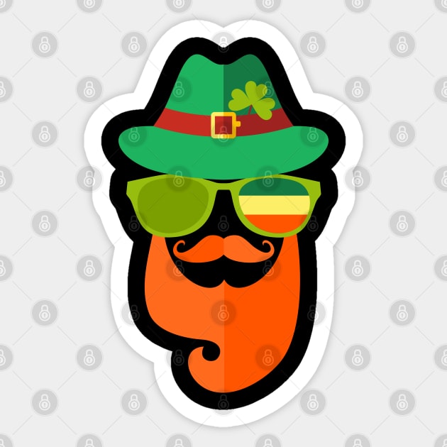 Irish Guy Character Saint Patricks Day Humor Sticker by creative